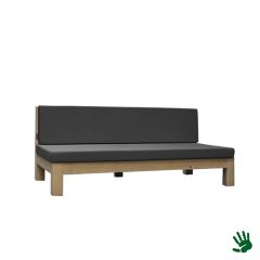 Stoel Raw, met bruin lederen zitting 