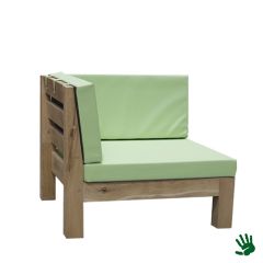 Stoel Raw, met bruin lederen zitting 