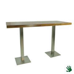 Stoel Raw, met bruin lederen zitting 