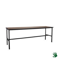 Stoel Raw, met bruin lederen zitting 