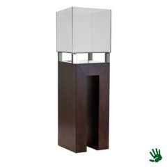 Stoel Raw, met bruin lederen zitting 