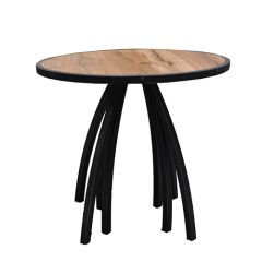 Stoel Raw, met bruin lederen zitting 