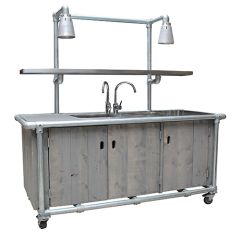 Stoel Raw, met bruin lederen zitting 