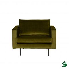 Stoel Raw, met bruin lederen zitting 