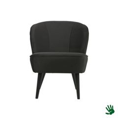 Stoel Raw, met bruin lederen zitting 