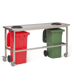 Stoel Raw, met bruin lederen zitting 