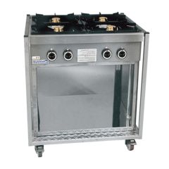 Stoel Raw, met bruin lederen zitting 