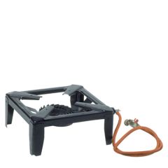 Stoel Raw, met bruin lederen zitting 