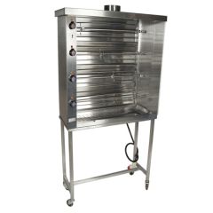 Stoel Raw, met bruin lederen zitting 