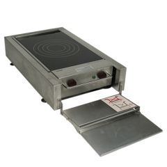 Stoel Raw, met bruin lederen zitting 