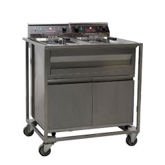 Stoel Raw, met bruin lederen zitting 