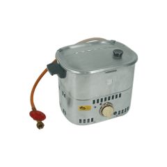 Stoel Raw, met bruin lederen zitting 