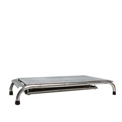 Stoel Raw, met bruin lederen zitting 