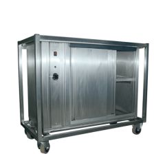 Stoel Raw, met bruin lederen zitting 