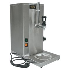 Stoel Raw, met bruin lederen zitting 