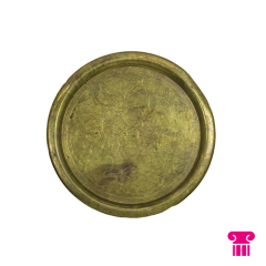 Stoel Raw, met bruin lederen zitting 