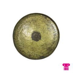 Stoel Raw, met bruin lederen zitting 