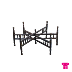 Stoel Raw, met bruin lederen zitting 