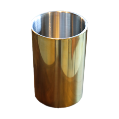 Stoel Raw, met bruin lederen zitting 