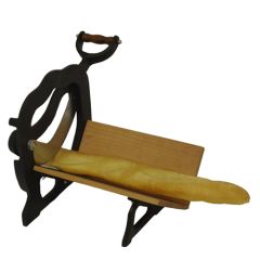 Stoel Raw, met bruin lederen zitting 