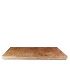 Stoel Raw, met bruin lederen zitting 