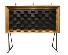 Stoel Raw, met bruin lederen zitting 