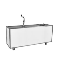 Stoel Raw, met bruin lederen zitting 