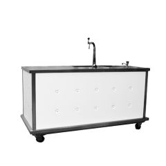 Stoel Raw, met bruin lederen zitting 