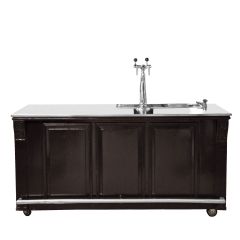 Stoel Raw, met bruin lederen zitting 