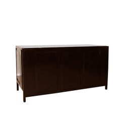 Stoel Raw, met bruin lederen zitting 