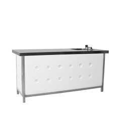 Stoel Raw, met bruin lederen zitting 