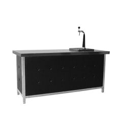 Stoel Raw, met bruin lederen zitting 