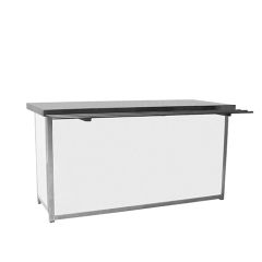 Stoel Raw, met bruin lederen zitting 