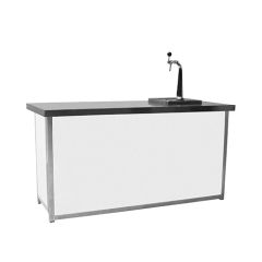 Stoel Raw, met bruin lederen zitting 