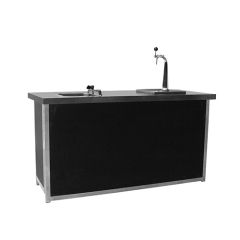 Stoel Raw, met bruin lederen zitting 