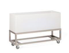 Stoel Raw, met bruin lederen zitting 