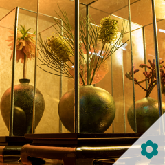 Stoel Raw, met bruin lederen zitting 