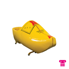 Stoel Raw, met bruin lederen zitting 