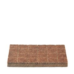 Stoel Raw, met bruin lederen zitting 