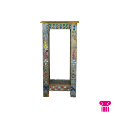 Stoel Raw, met bruin lederen zitting 