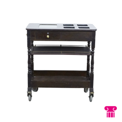 Stoel Raw, met bruin lederen zitting 