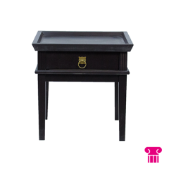 Stoel Raw, met bruin lederen zitting 