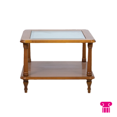 Stoel Raw, met bruin lederen zitting 