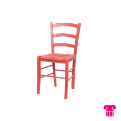 Stoel Raw, met bruin lederen zitting 