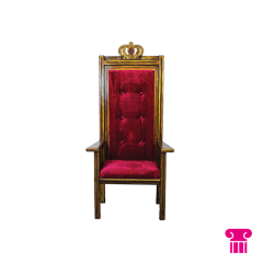 Stoel Raw, met bruin lederen zitting 