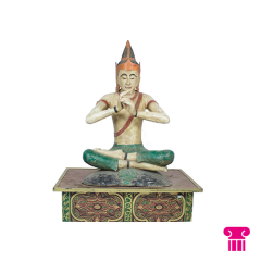 Stoel Raw, met bruin lederen zitting 