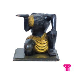 Stoel Raw, met bruin lederen zitting 