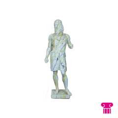 Stoel Raw, met bruin lederen zitting 