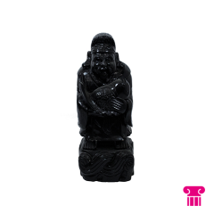 Stoel Raw, met bruin lederen zitting 