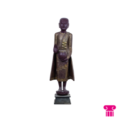 Stoel Raw, met bruin lederen zitting 